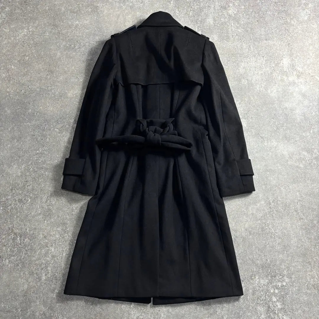 Y2K Grunge Long Coat Double Harajuku Loli Heisei Gal Virgin Wool