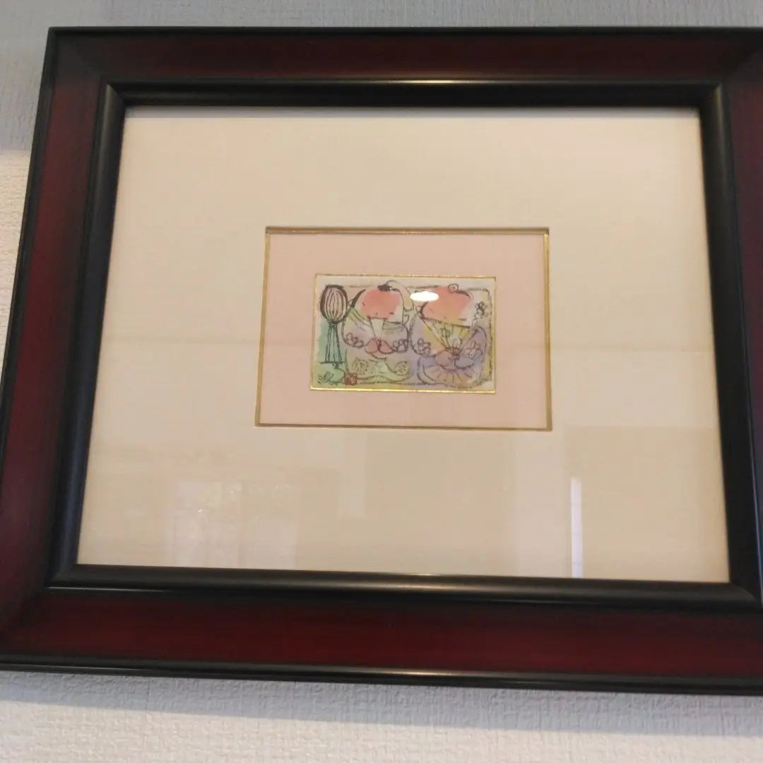 ★Special bargains❗ Hina dolls, framed paintings, prints, by Narita Yasuaki, a slightly gentle Jizo doll