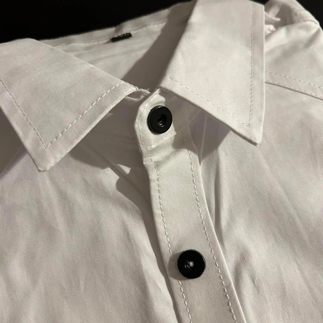 ⭐Somethings⭐Men's Shirt Long Sleeve Casual White Plain L