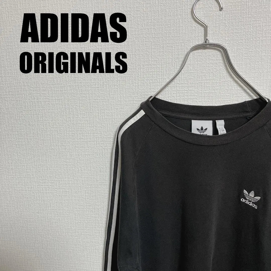 Adidas Original Three Stripes Game Shirt Black L Long Sleeve Long T-Shirt 3 Line