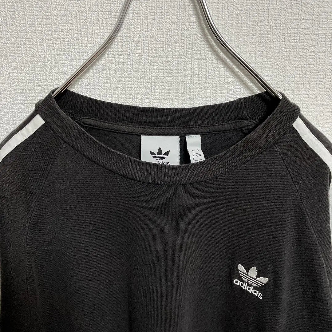 Adidas Original Three Stripes Game Shirt Black L Long Sleeve Long T-Shirt 3 Line