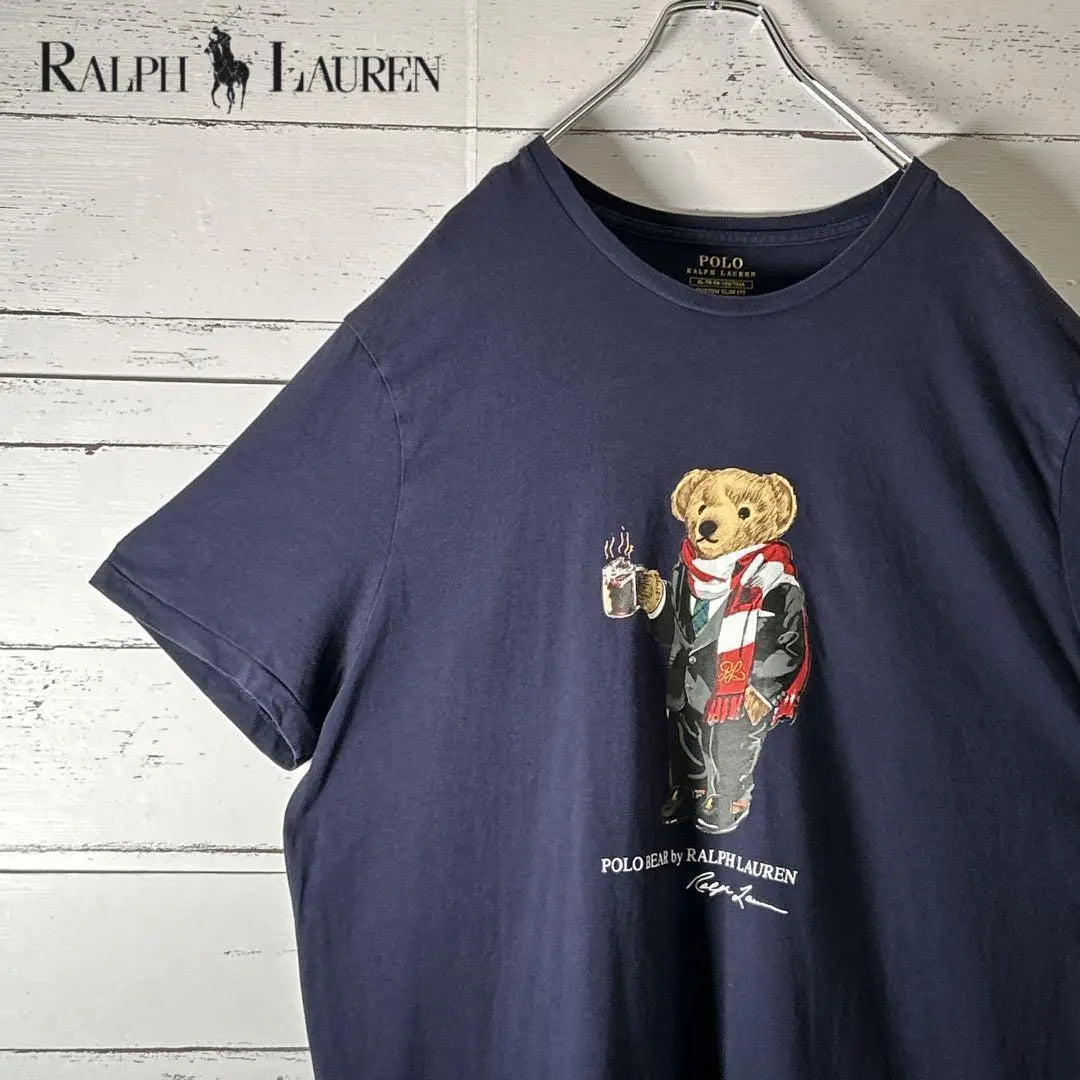 L2 [Rare XL] Polo Ralph Lauren ☆ Popular design with a t-shirt with a sash bear print logo