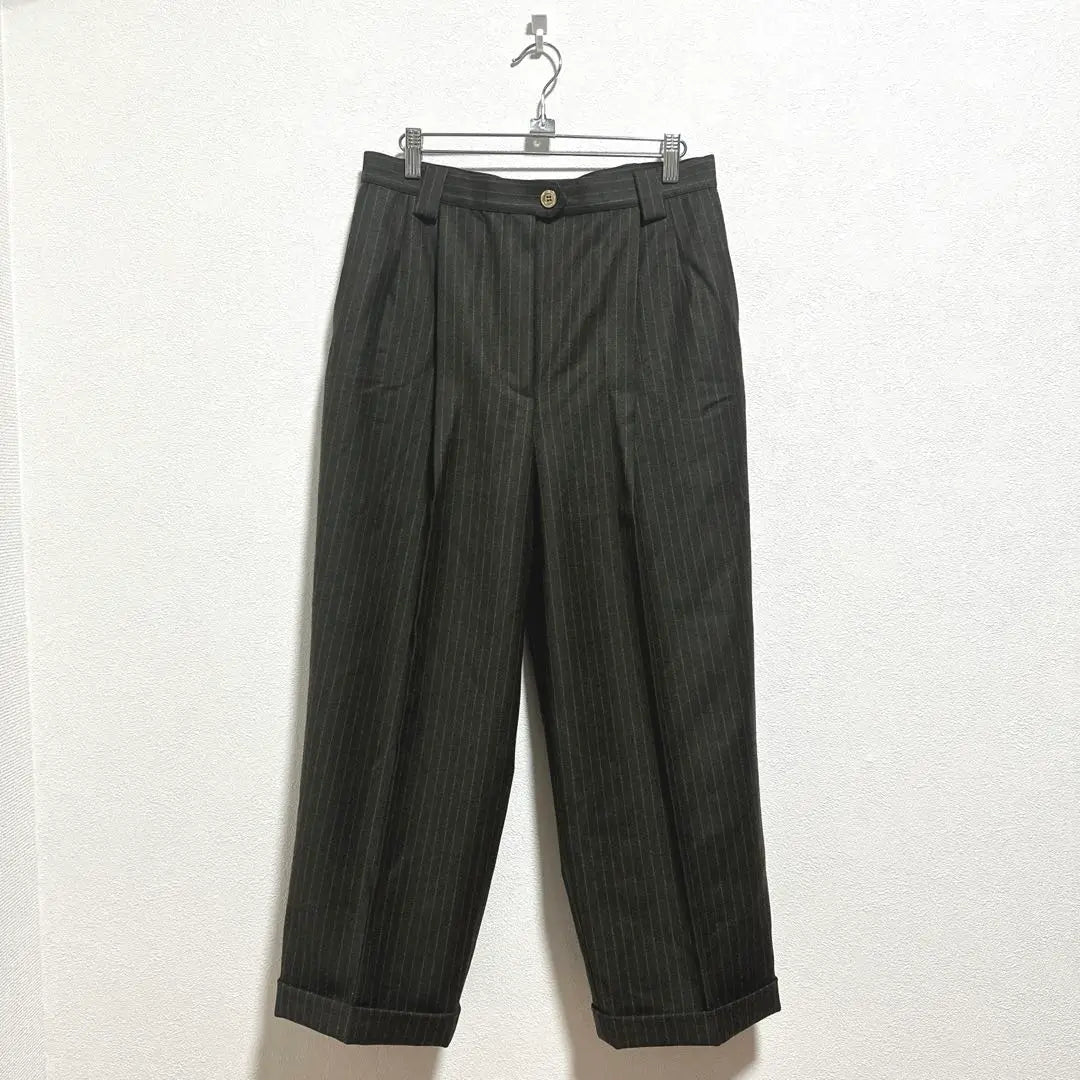 《LOEWE》 LOEWE (44) 100% wool slacks striped green