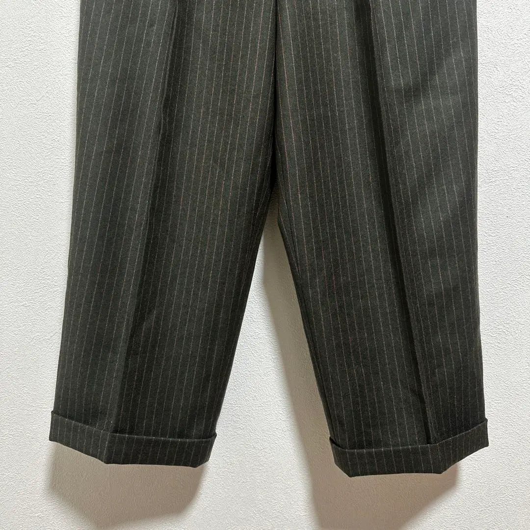 《LOEWE》 LOEWE (44) Pantalón 100% lana rayas verde