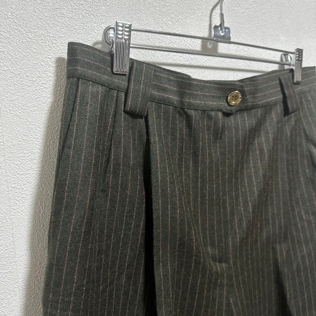 《LOEWE》 LOEWE (44) 100% wool slacks striped green