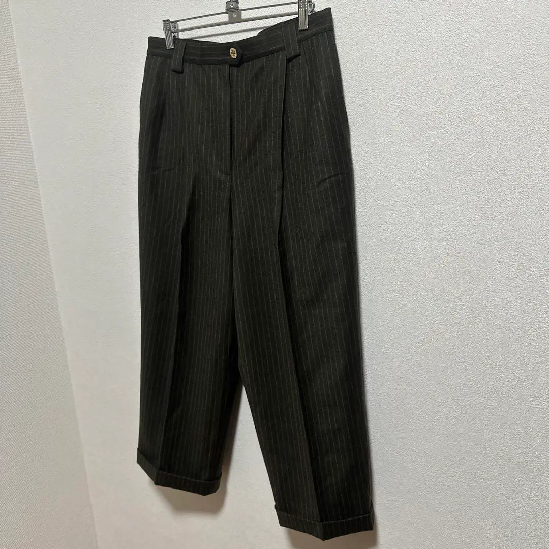 《LOEWE》 LOEWE (44) 100% wool slacks striped green