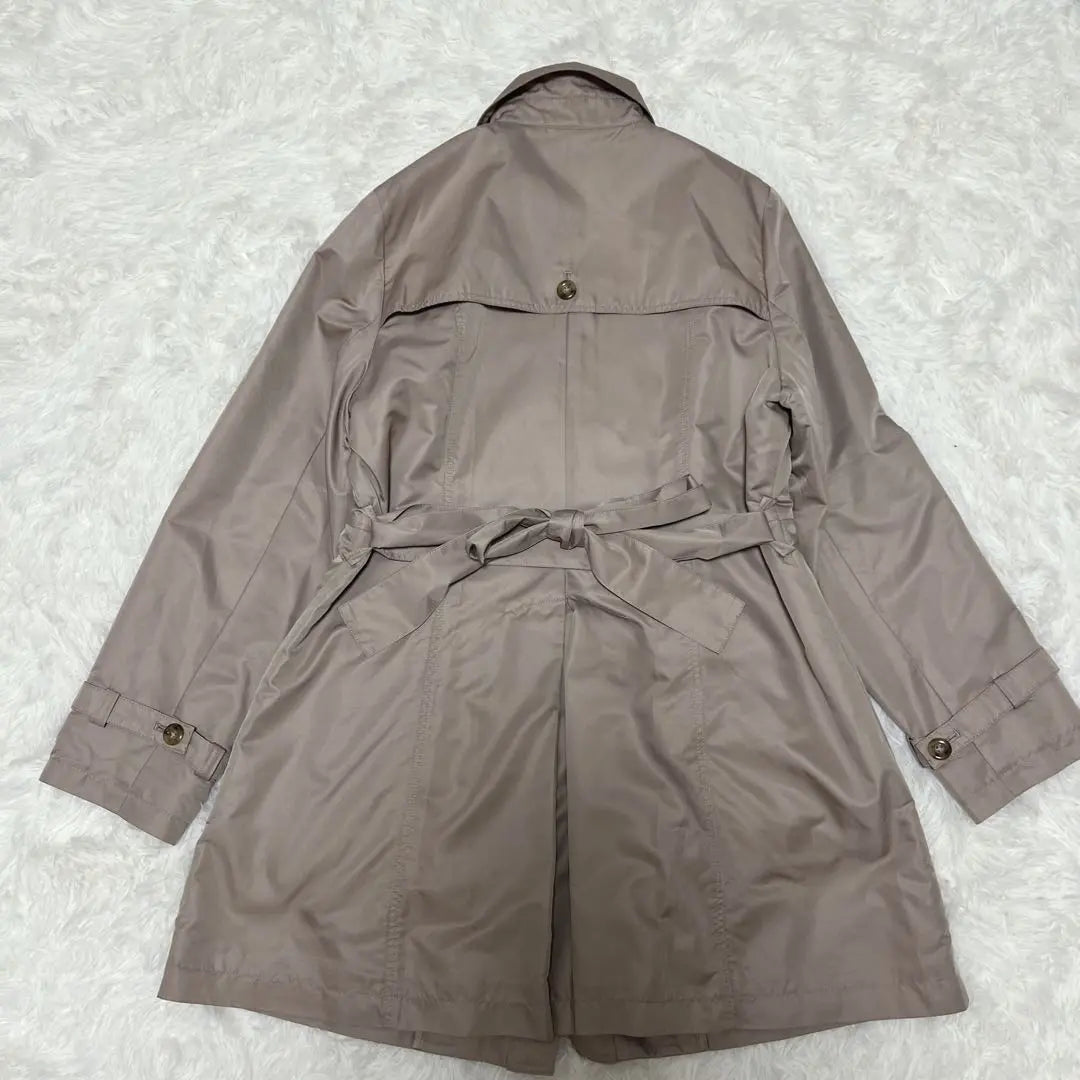 moka junior trench coat beige ribbon