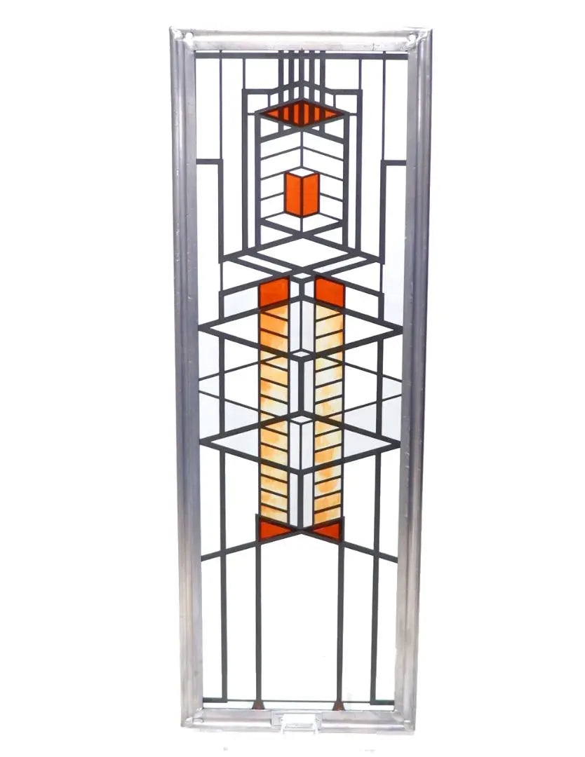 Casa con vestíbulo vertical con vidrieras antiguas de la Fundación Frank Lloyd Wright