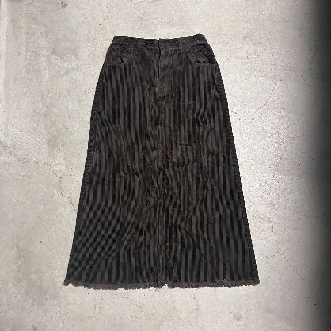 00's archive flare long skirt corduroy