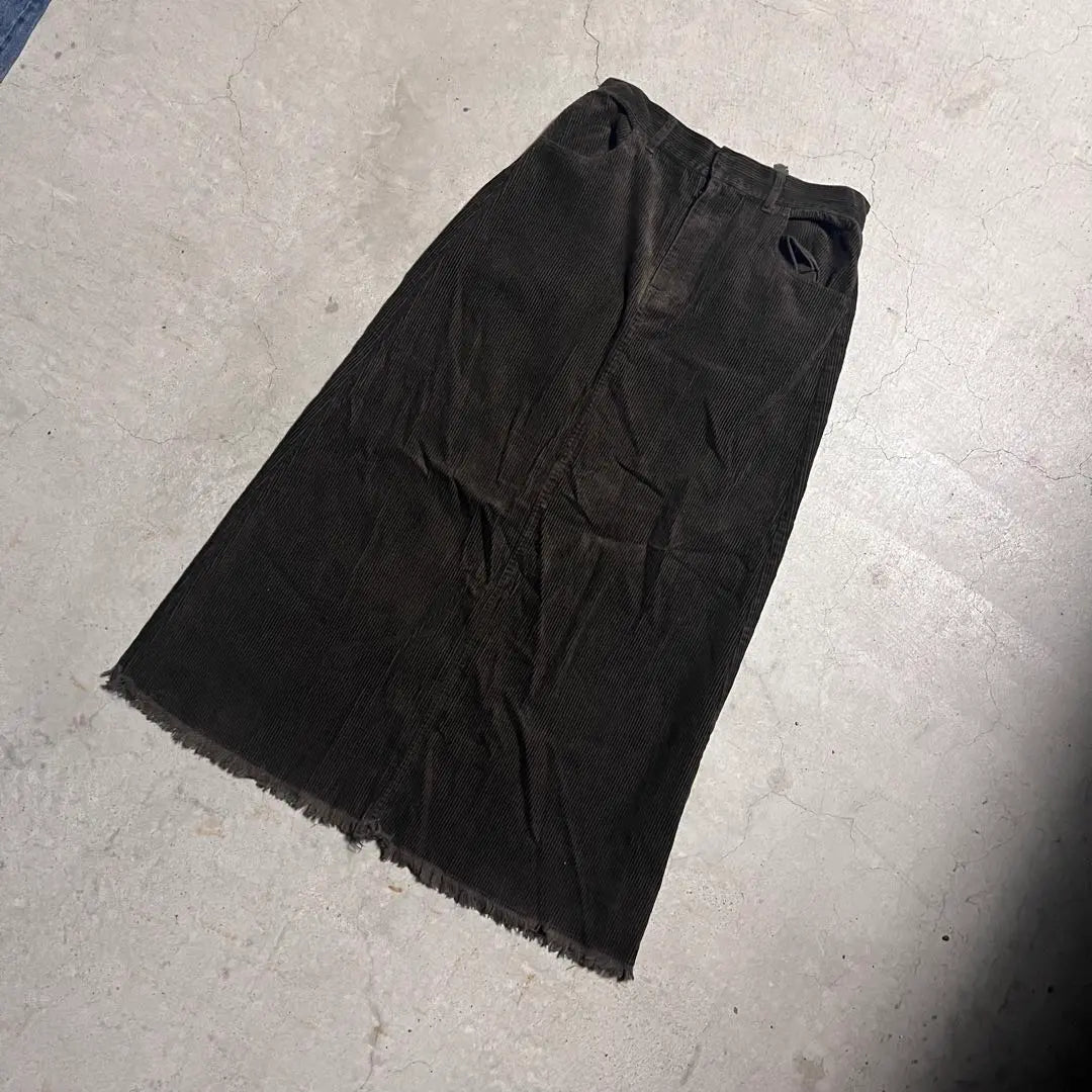 00's archive flare long skirt corduroy