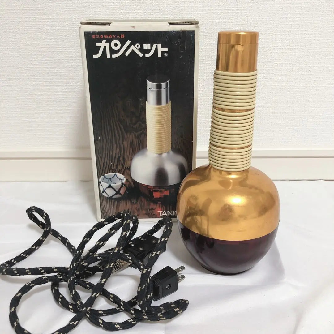 Hay4 [Rare] Kanpet TANICA Gold Boxed Showa Retro Hot Sake | Hay4 【希少】カンペット TANICA ゴールド　箱付き　昭和レトロ　熱燗