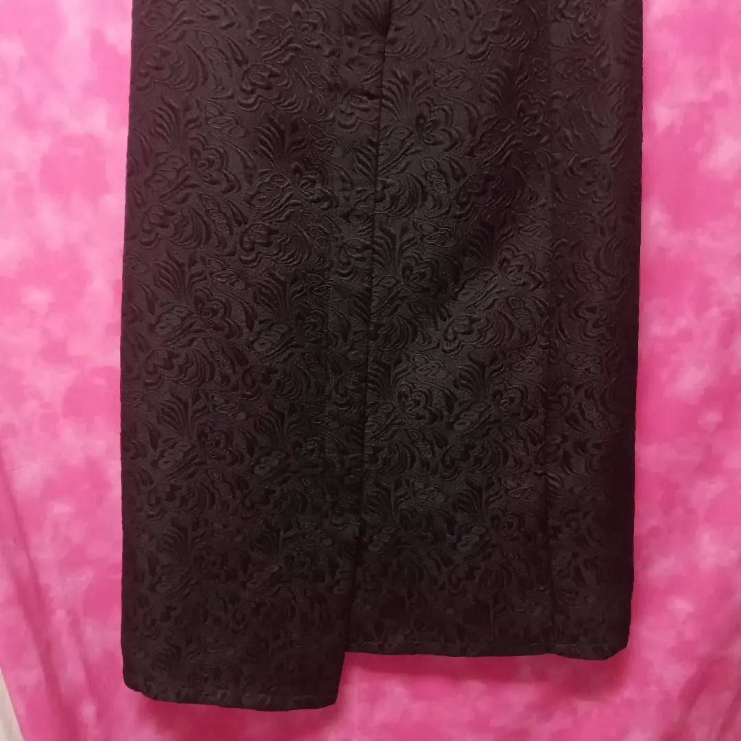 Size M [Sale] Immediate delivery Publicux ¥4500 ↓Long skirt Black embossed