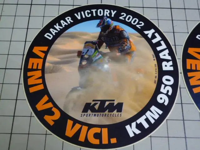 Authentic KTM950 RALLY Dakar Rally stickers 2 pieces from the time