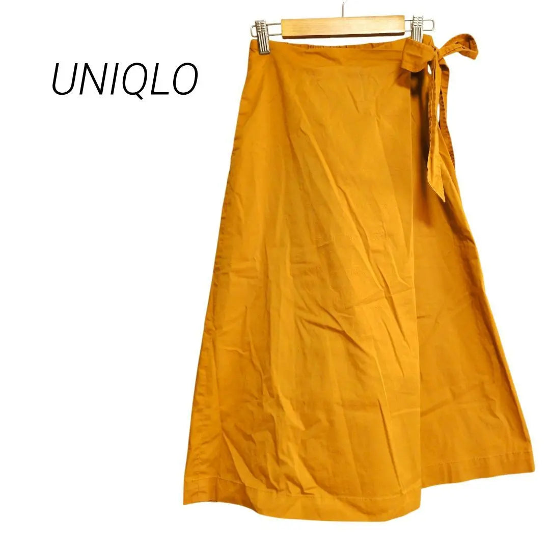 [Uniqlo] High Waist Lace Midscant Mustard Wide Pants Elastic Back