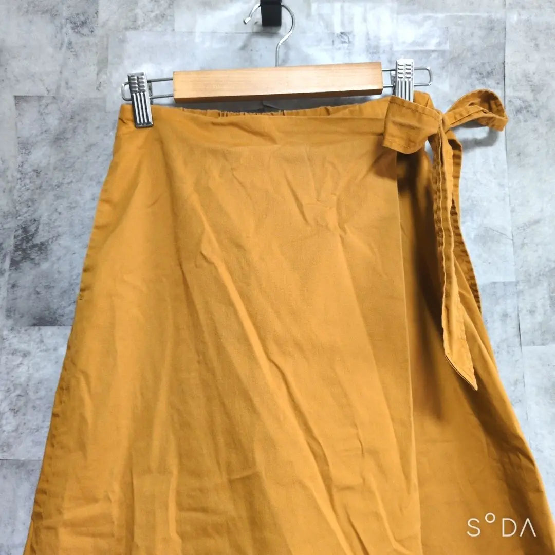 [Uniqlo] High Waist Lace Midscant Mustard Wide Pants Elastic Back