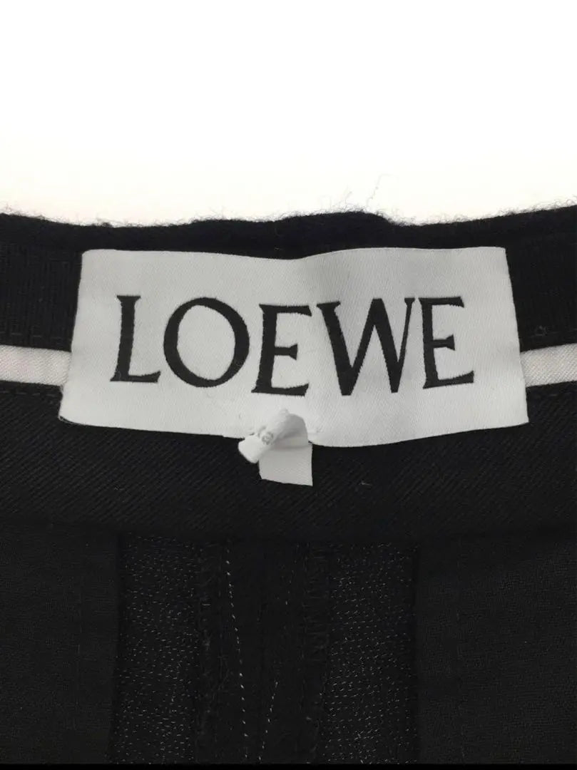 Rebajas Daan de Año Nuevo LOEWE ◆ Pantalones anchos/40/lana/BLK/rayas/