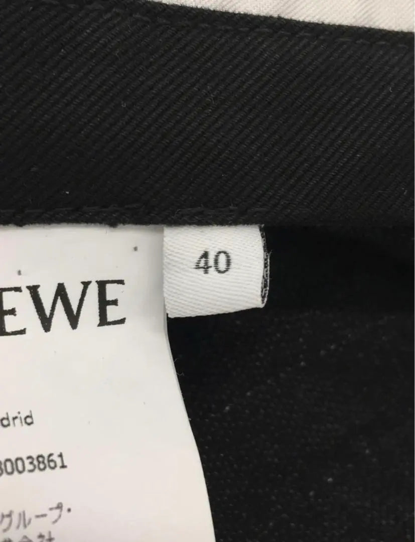 Rebajas Daan de Año Nuevo LOEWE ◆ Pantalones anchos/40/lana/BLK/rayas/