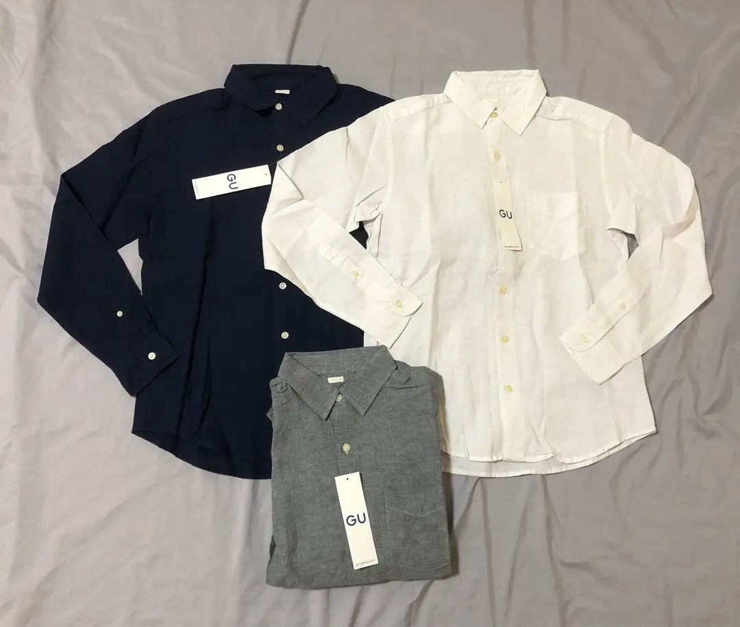 3 pieces GU shirt long sleeve men's women's GU casual