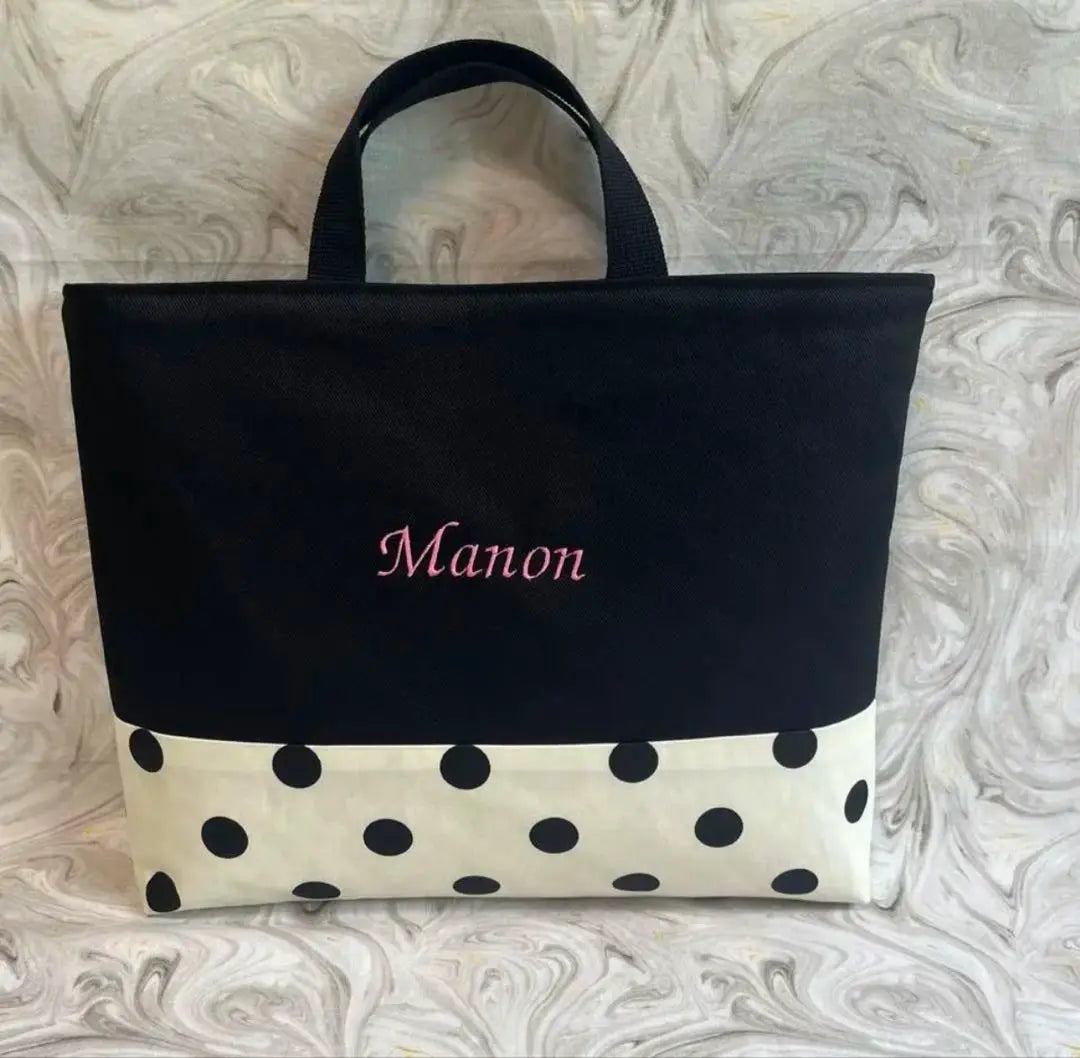 Order product: Initials, name embroidered, lesson bag, picture book bag, handbag☆