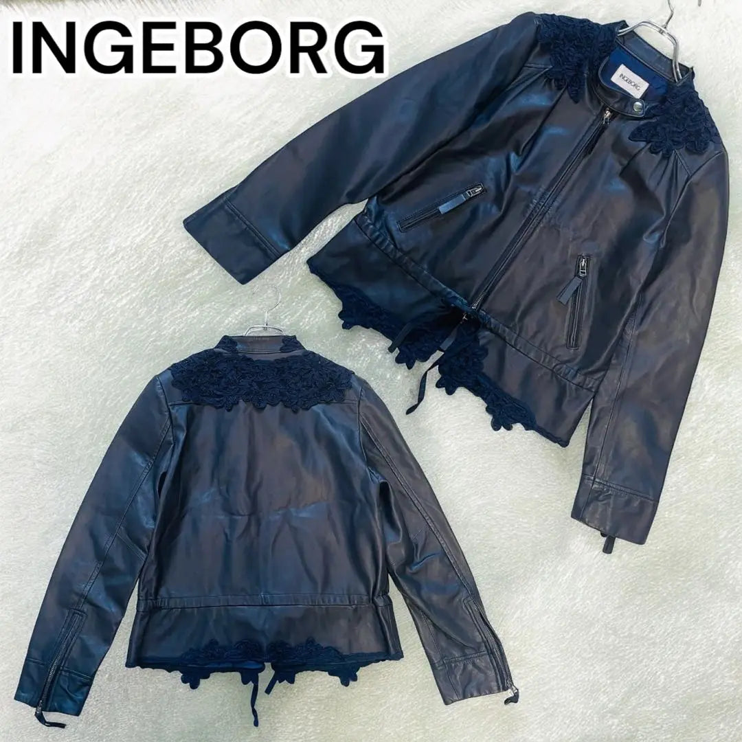 INGEBORG Batten Lace Lamb Leather Jacket Double Zip Riders