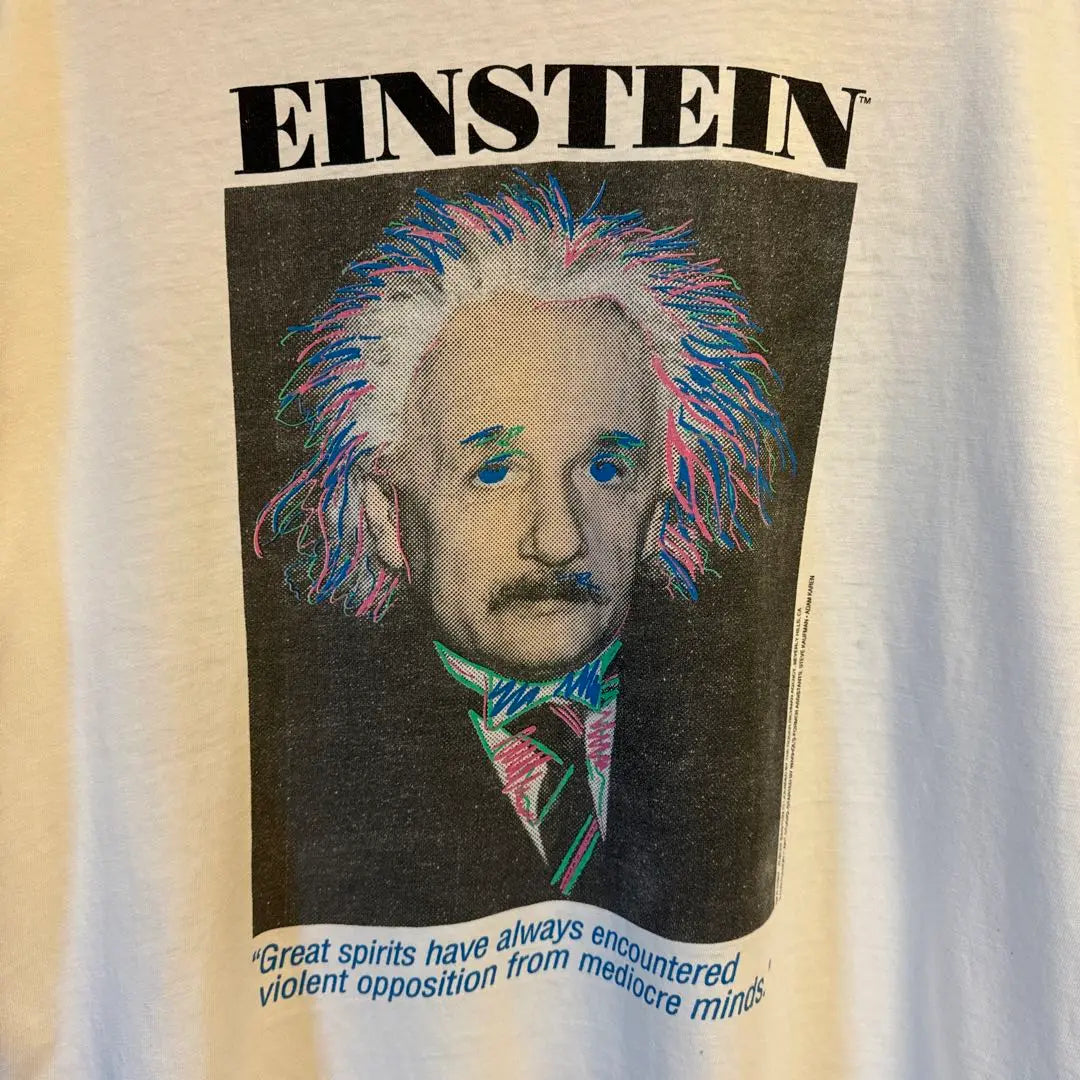 Camiseta vintage con el arte de Einstein de Andy Warhol