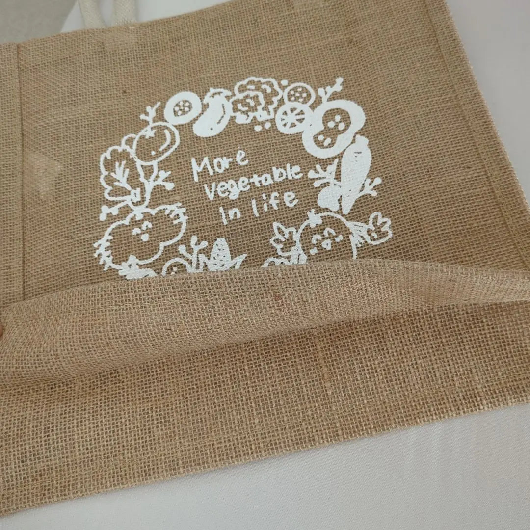 A set of 3 pieces of Oghako collaboration jute bag and seals (vegetables are Motto, etc.)