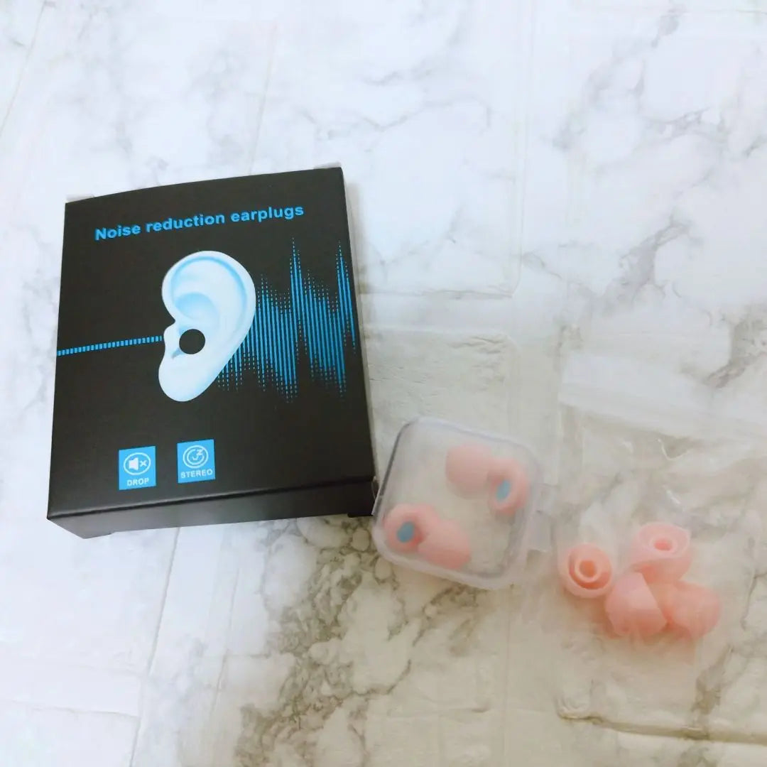 Unused⭐ 】Soundproof sleep earplugs, soundproof, relaxation, hearing, snoring blocking, pink