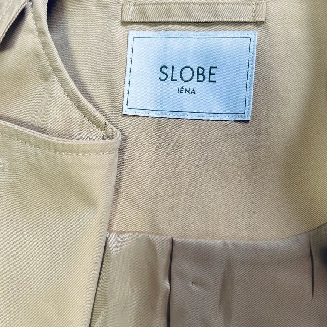 [Productos extremadamente hermosos, TAMAÑO 38] Slobe Iena No hay forro de gabardina de color disponible | 【極美品・size】 SLOBE IENAノーカラー トレンチコート 裏地有