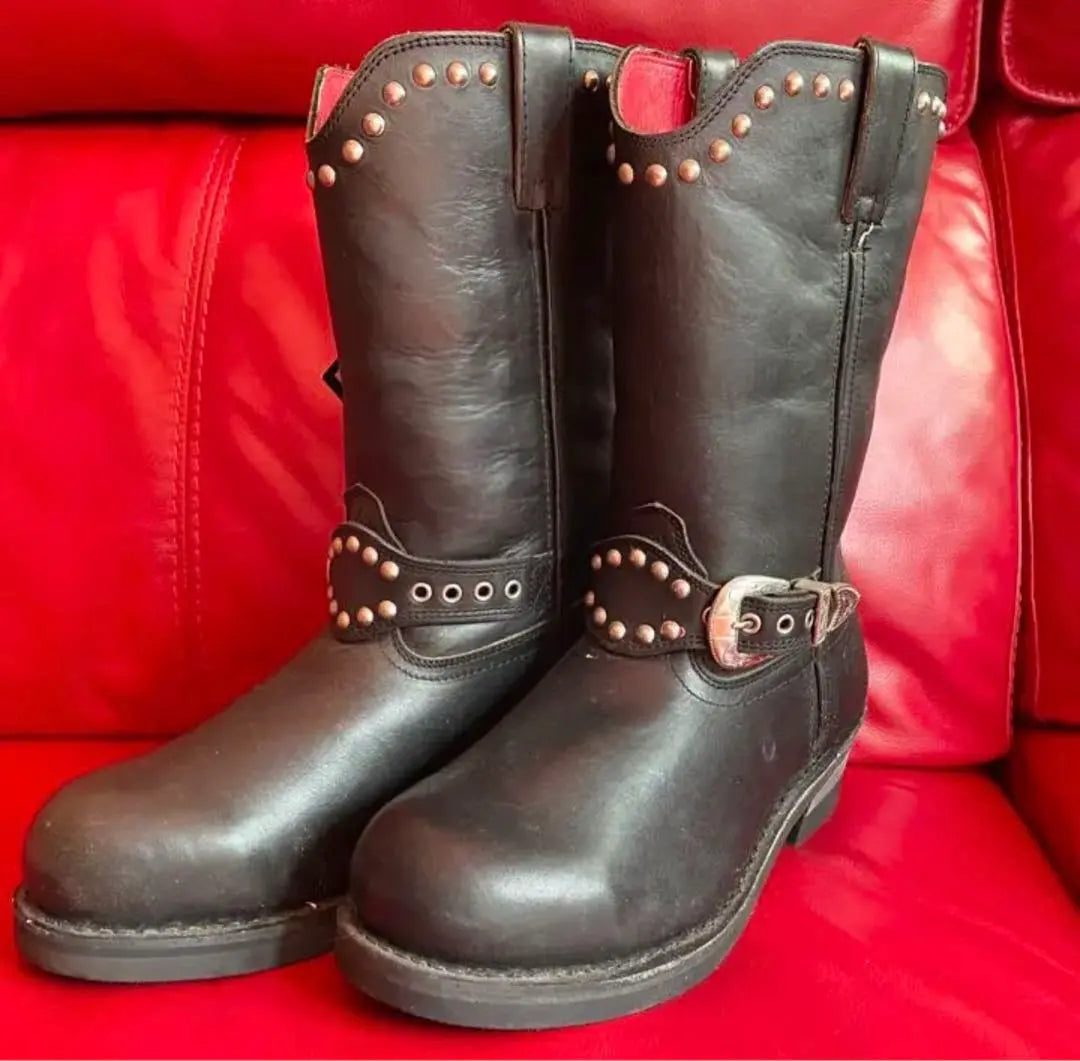 90's~ Getta Grip Genuine Leather Engineer Boots Studs Rockers