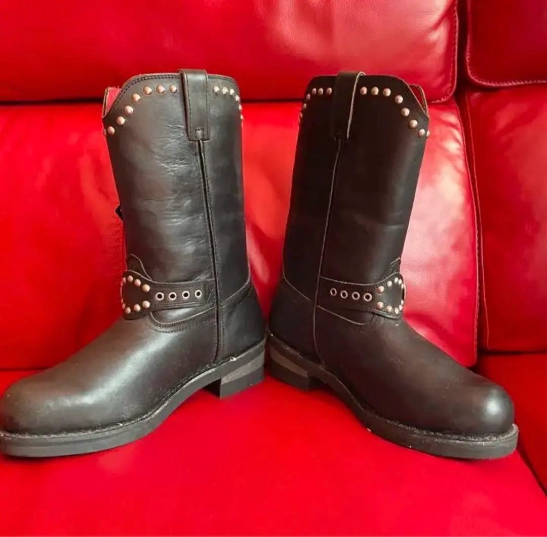 90's~ Getta Grip Genuine Leather Engineer Boots Studs Rockers