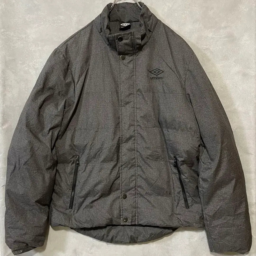 [e2708] Umbro batting nylon padded jacket gray XL black core