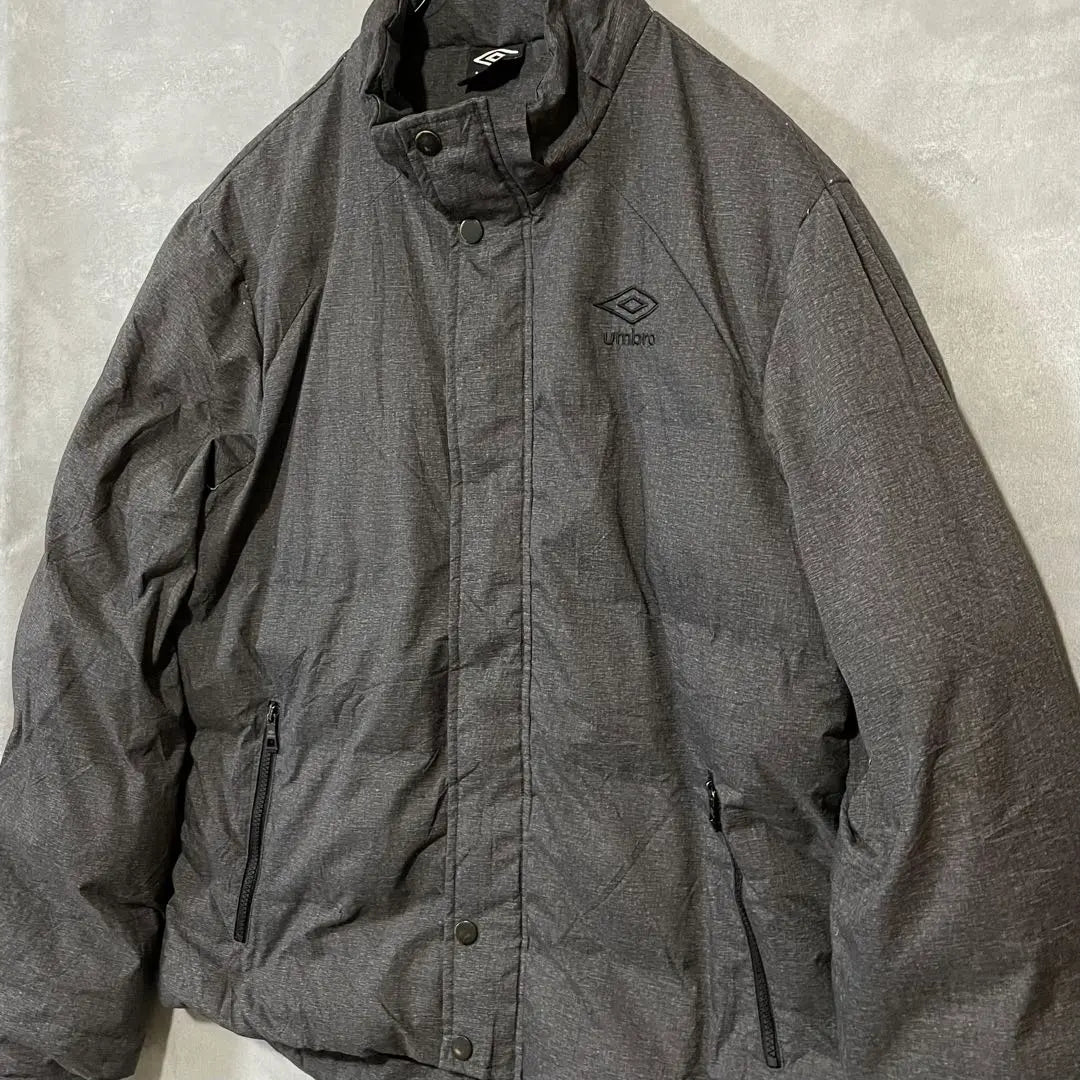 [e2708] Umbro batting nylon padded jacket gray XL black core