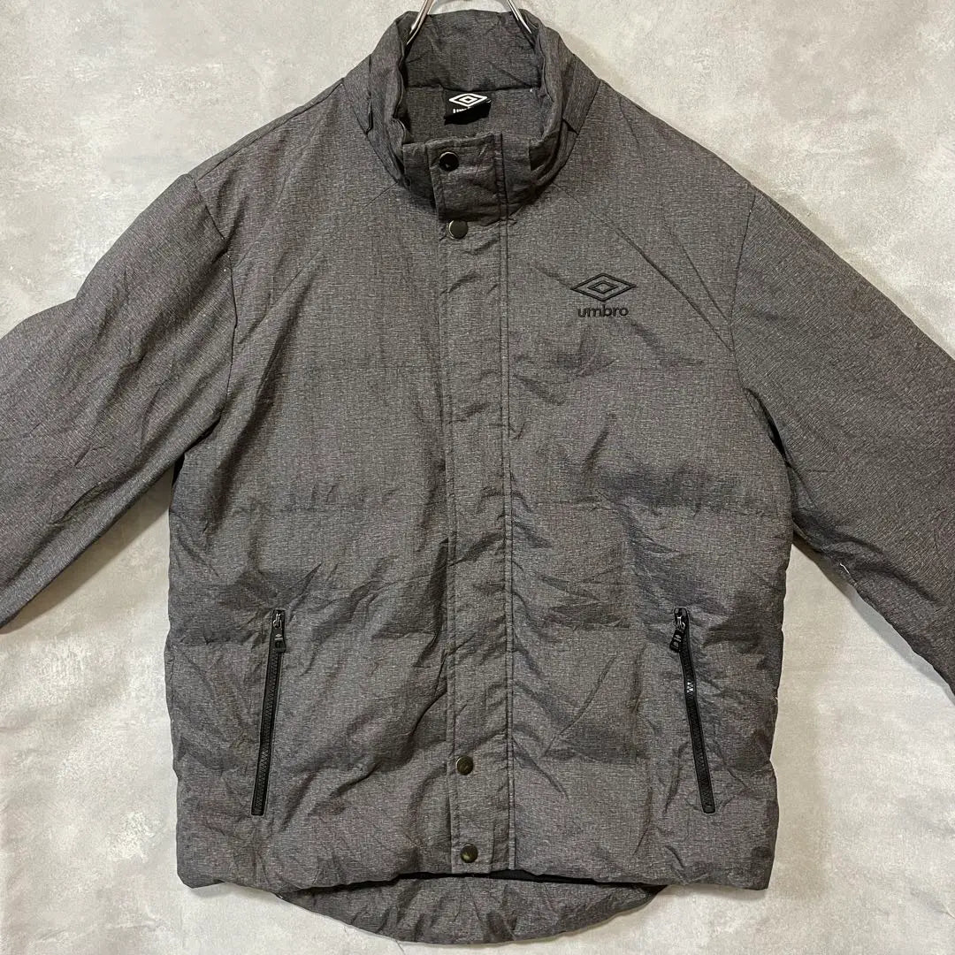 [e2708] Umbro batting nylon padded jacket gray XL black core