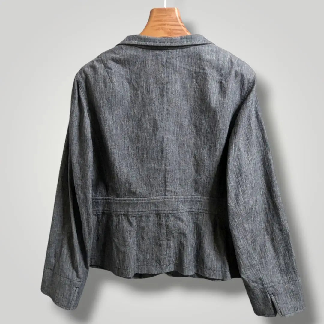 [11] Cordia One -button Long Sleeve Tailored Jacket Cotton Cotton hemp linen