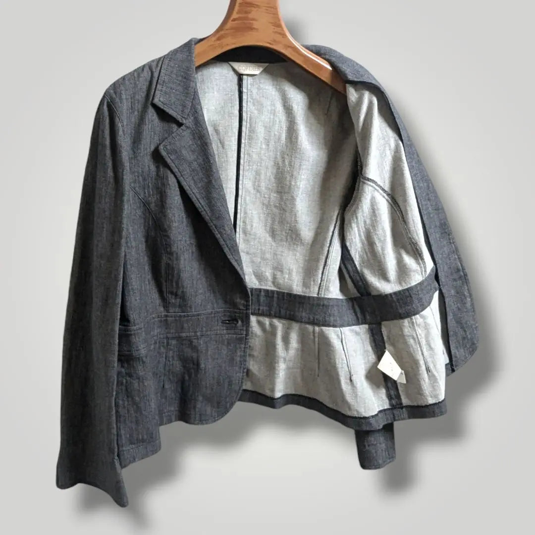 [11] Cordia One -button Long Sleeve Tailored Jacket Cotton Cotton hemp linen