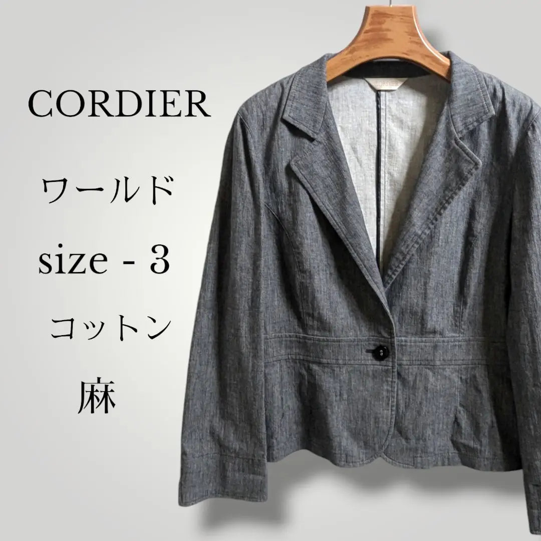 [11] Cordia One -button Long Sleeve Tailored Jacket Cotton Cotton hemp linen