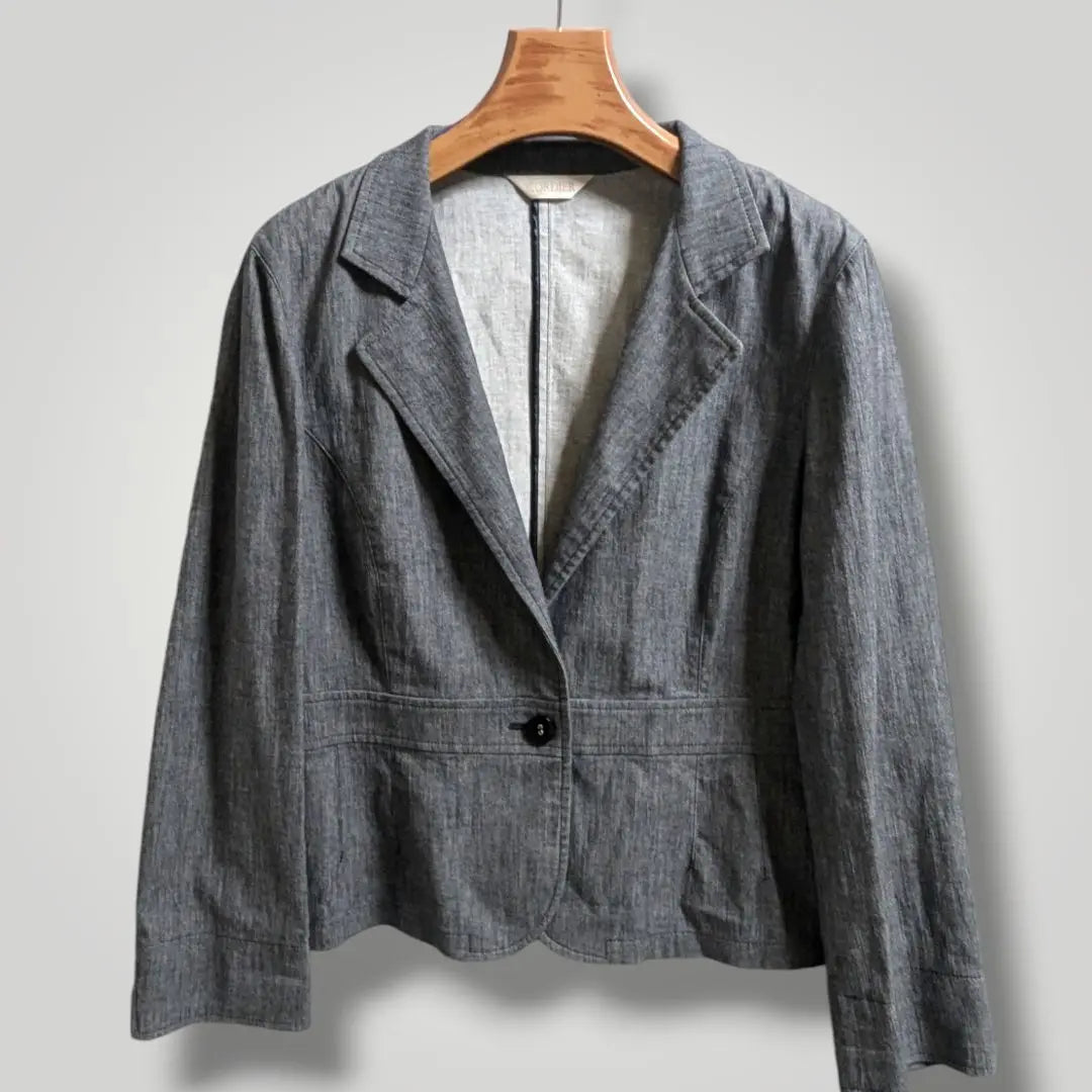 [11] Cordia One -button Long Sleeve Tailored Jacket Cotton Cotton hemp linen