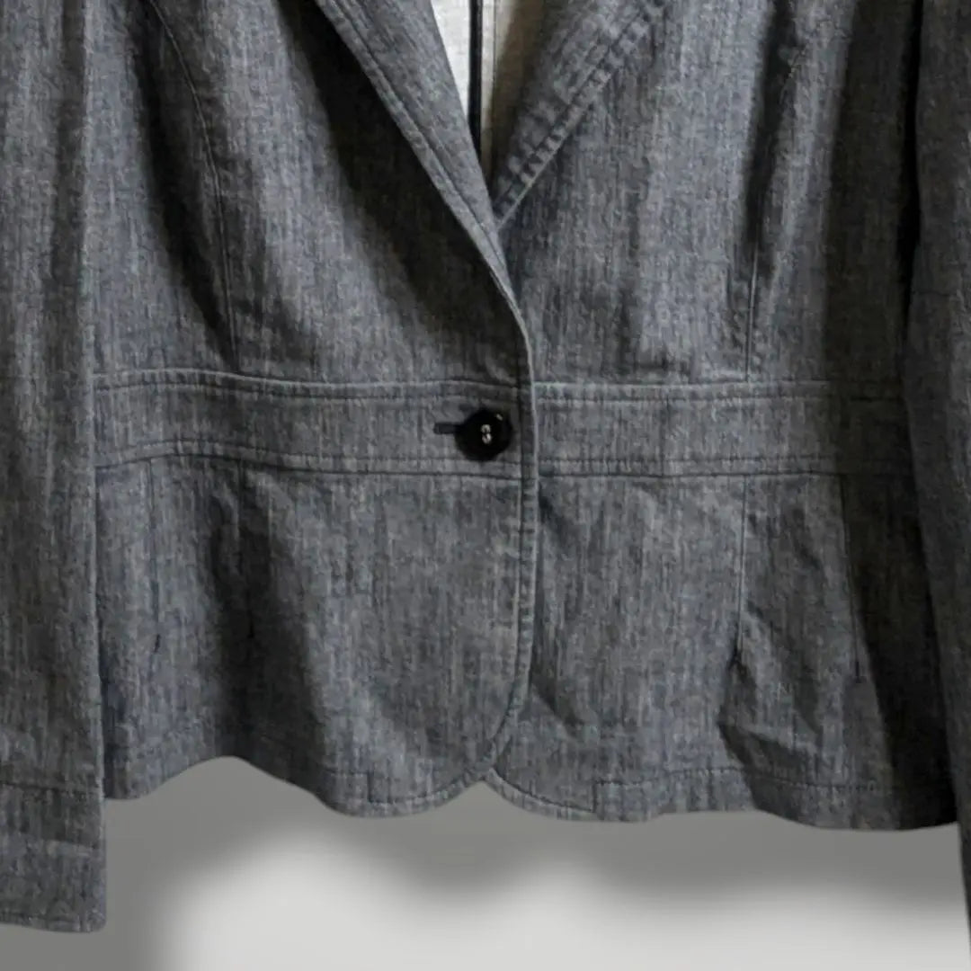 [11] Cordia One -button Long Sleeve Tailored Jacket Cotton Cotton hemp linen