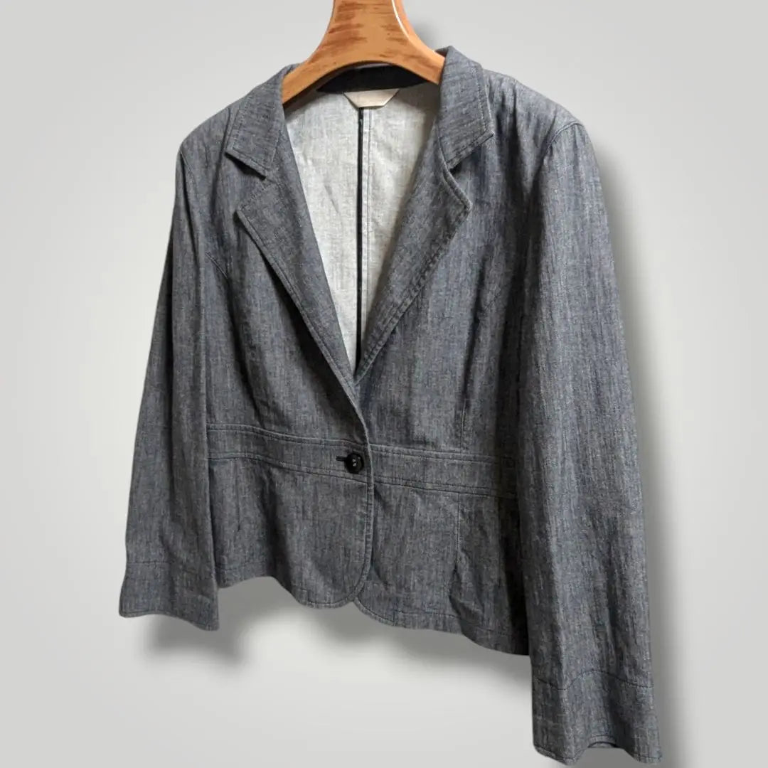 [11] Cordia One -button Long Sleeve Tailored Jacket Cotton Cotton hemp linen