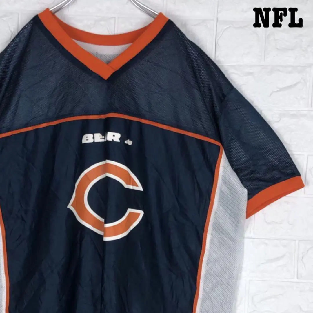 Camiseta de fútbol americano de la NFL de los Chicago Bears★ con el logotipo grande del equipo y holgada