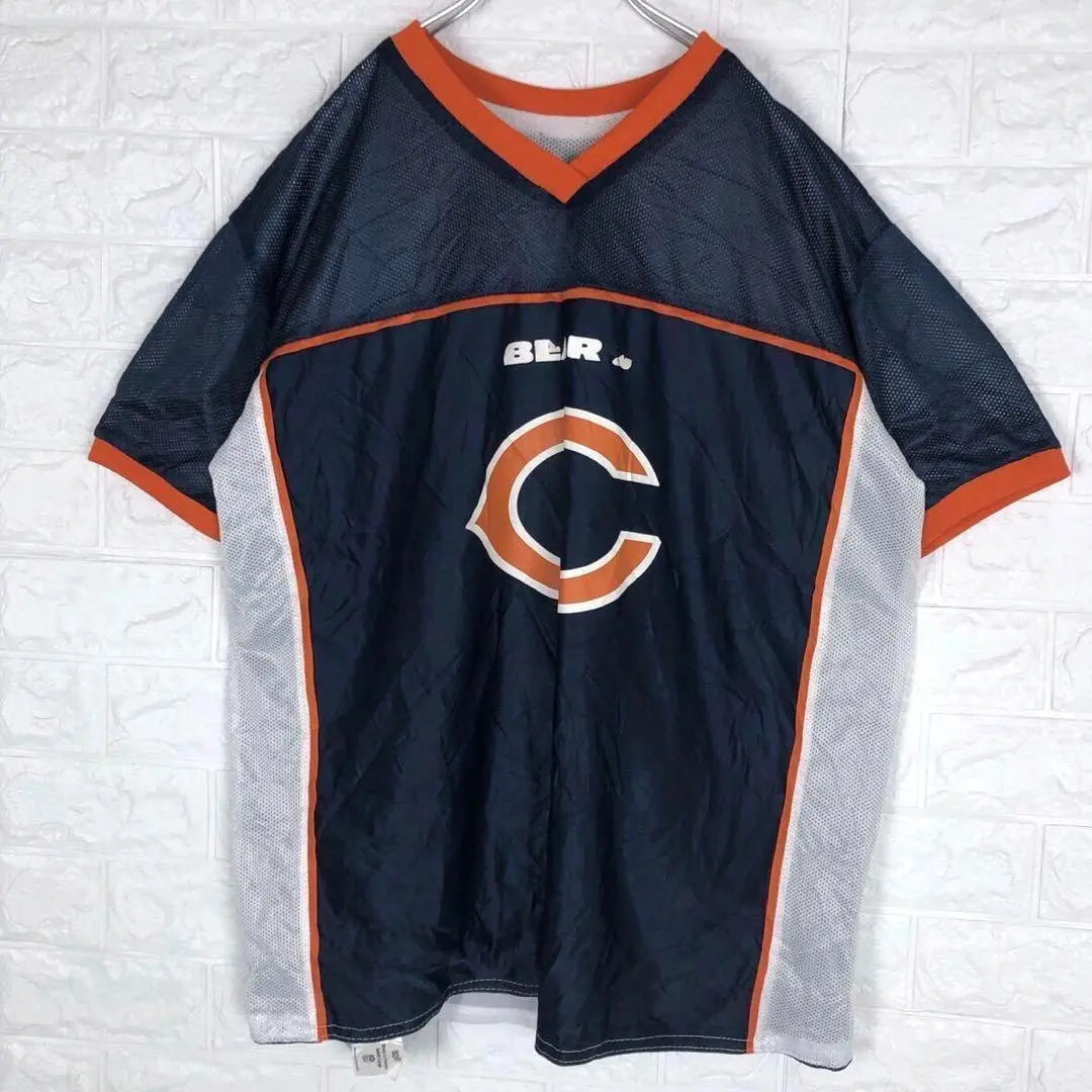 Camiseta de fútbol americano de la NFL de los Chicago Bears★ con el logotipo grande del equipo y holgada