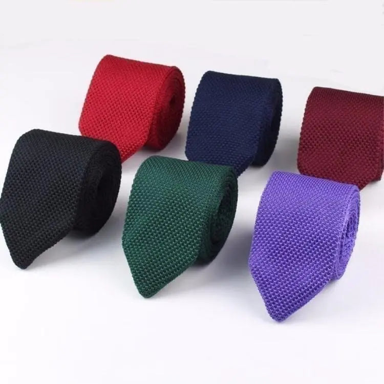 Navy Navy Tie Business Limited 1 piece Men's Plain Knit Tie Classic