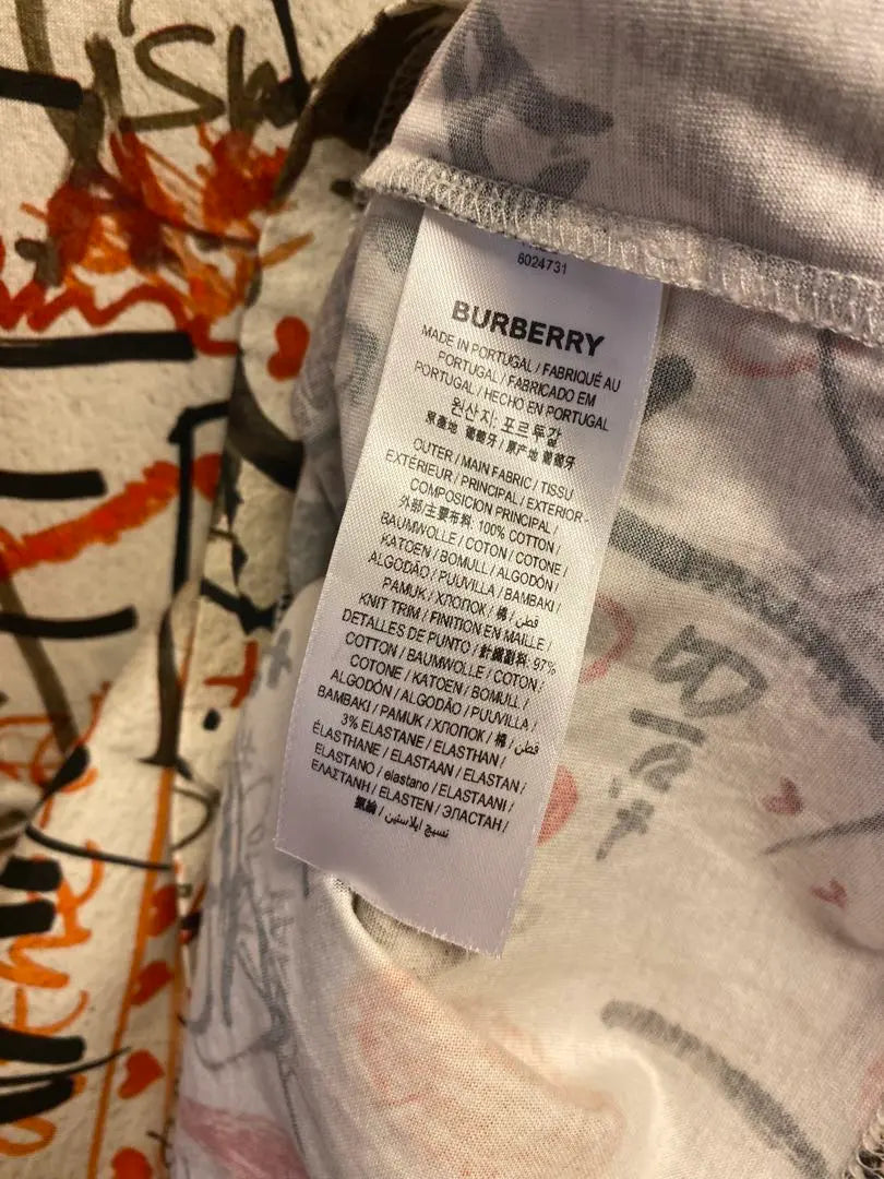 Official Burberry All-over Pattern T-shirt