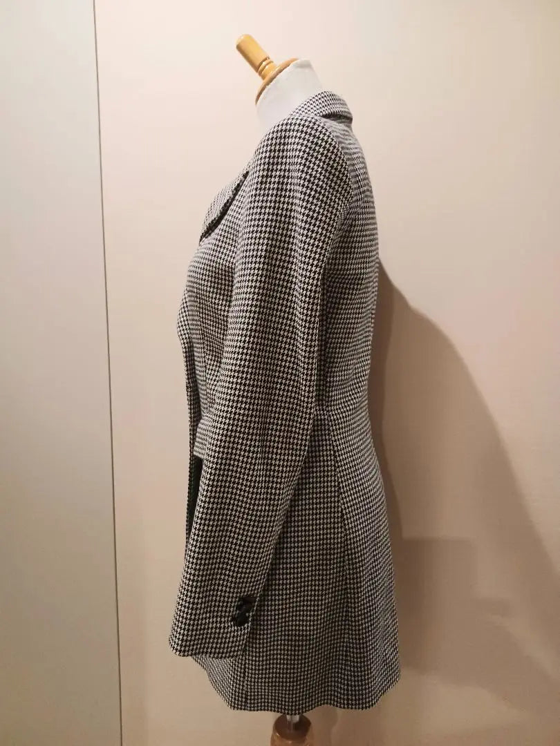 ZARA XS Double Breasted Check Jacket