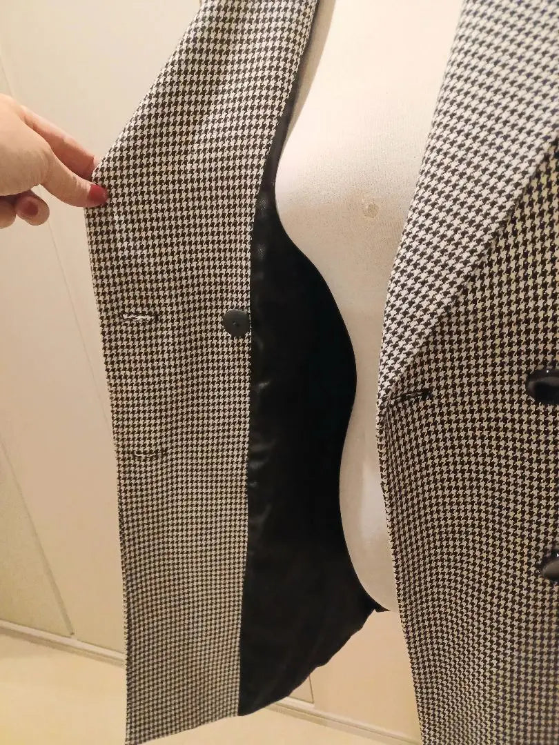 ZARA XS Double Breasted Check Jacket