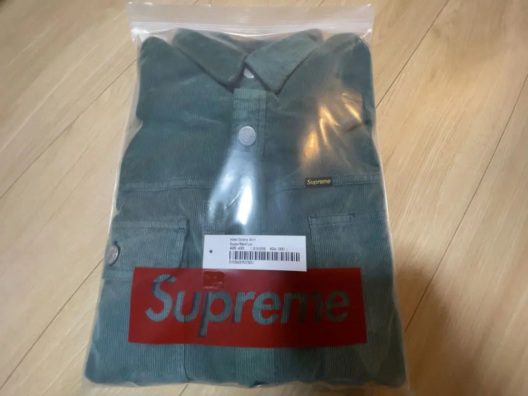 Supreme Washed Corduroy Shirt Green Size M