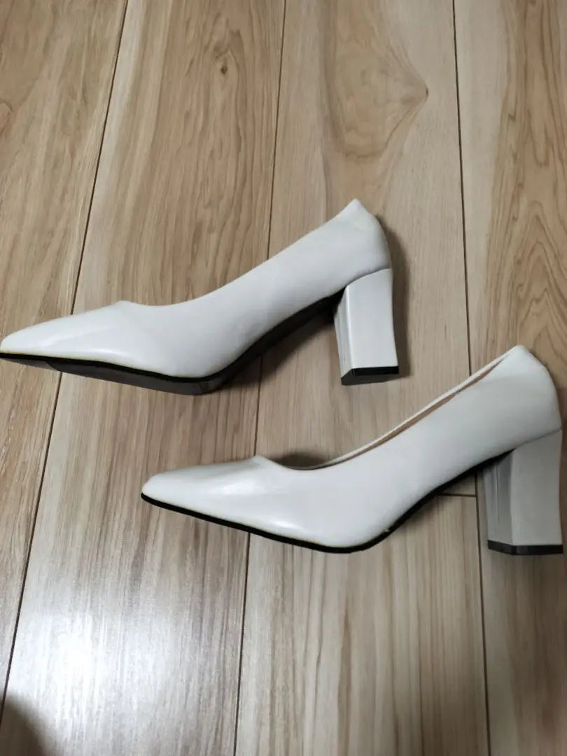 ◆Pumps◆High heels◆White◆◆Size: 38 (24cm)