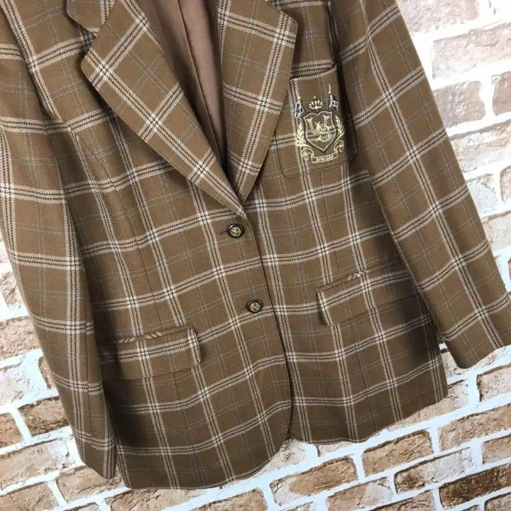 [Only one point] WOLSEY tailored jacket check blazer formal