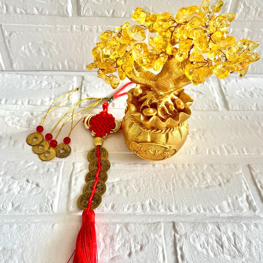 Ornament that brings money luck Money tree Interior Entrance Feng Shui item Increases money luck