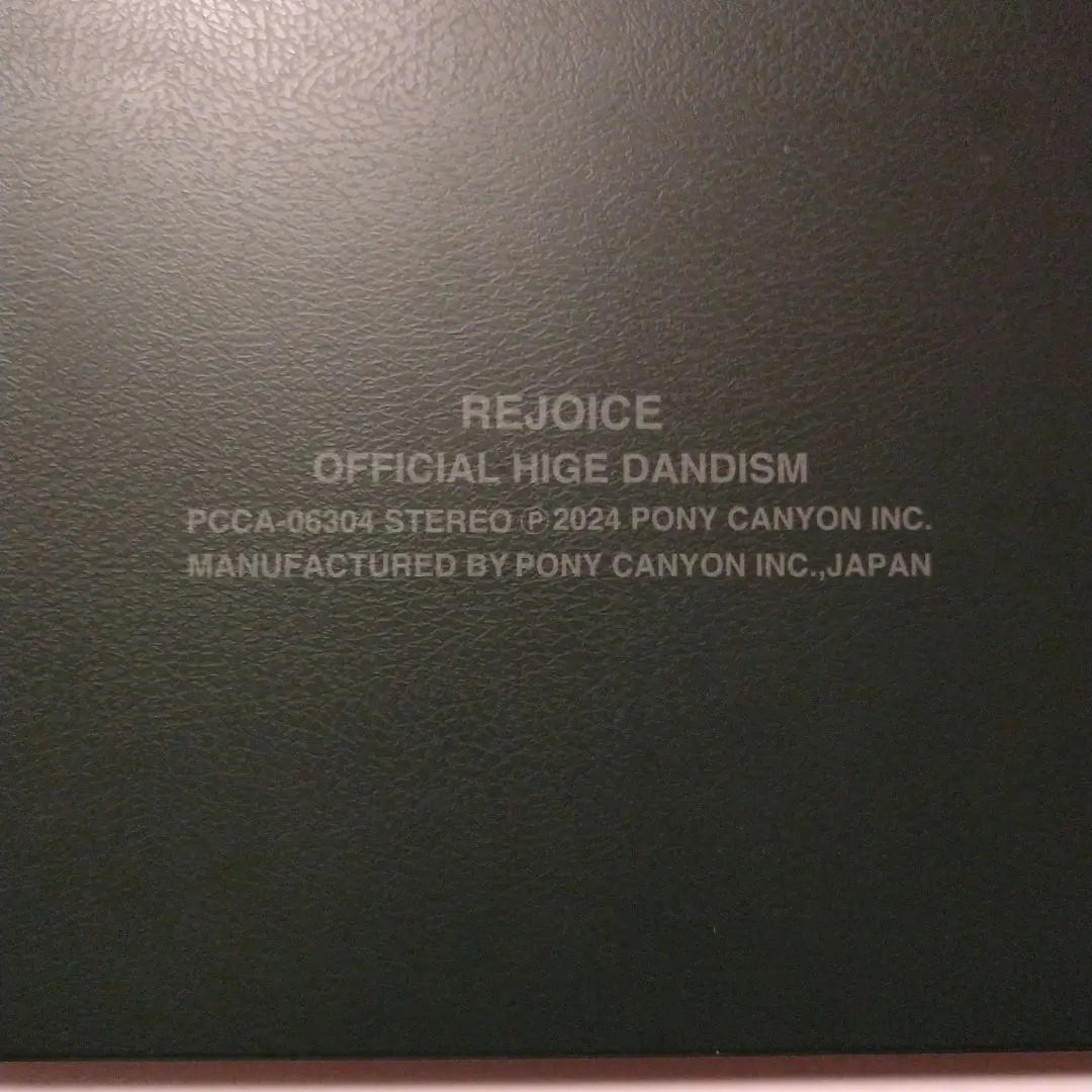 [HIGE DANDISM OFICIAL] CD REJOICE solo con bonus